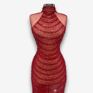 Luxury Unstitched Red Dress