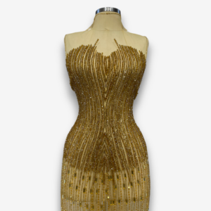 Luxury Unstitched Gold Dress