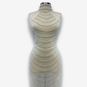 Luxury Unstitched Cream Dress