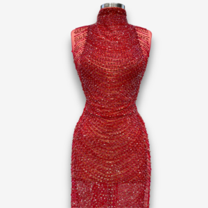 Luxury Unstitched Red Dress